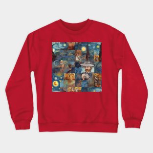 Van Gogh Paintings Mashup Crewneck Sweatshirt